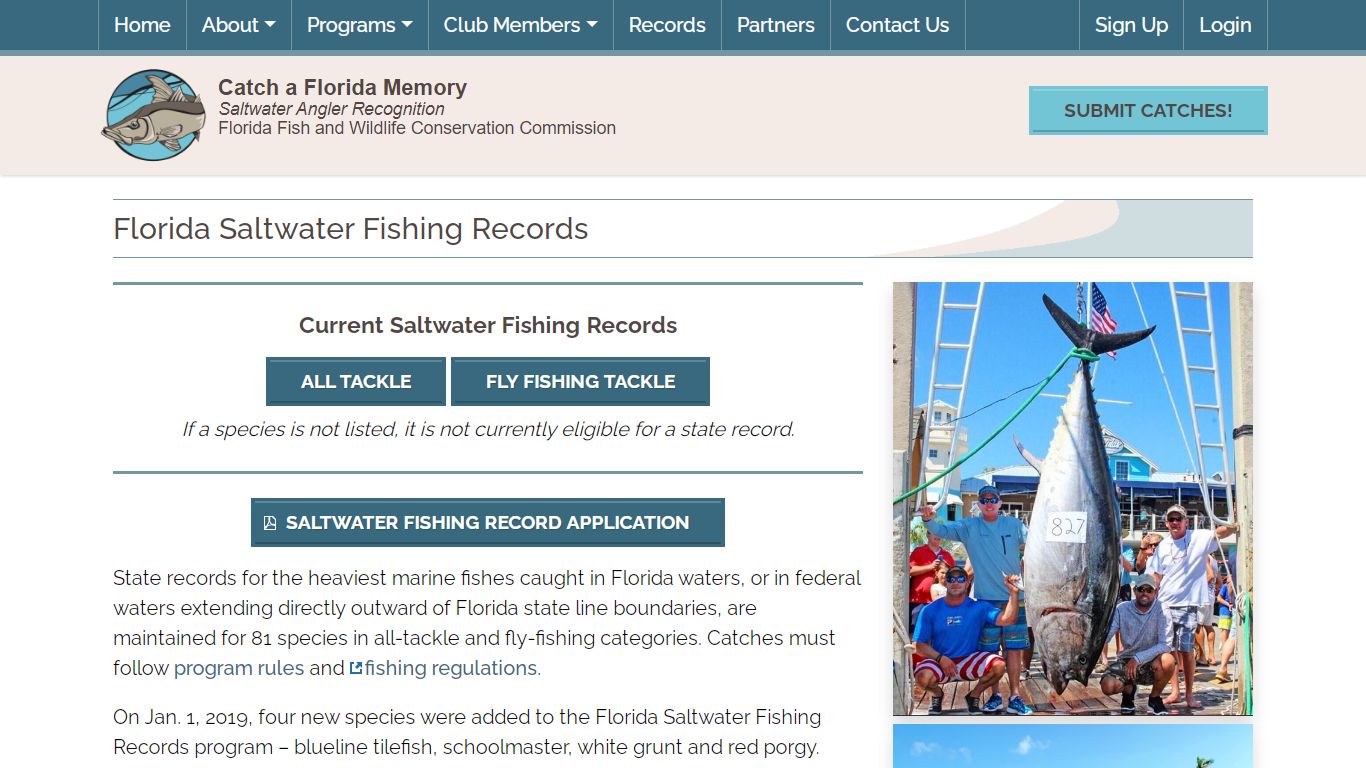 Florida Saltwater Fishing Records - Catch a Florida Memory